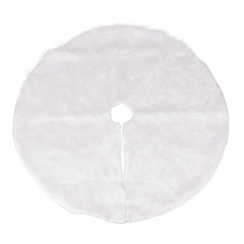 

Home Outdoor Christmas Decoration White Plush Christmas Tree Skirt