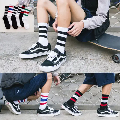 Hirigin, модные мужские носки, мужские носки в полоску, забавные, популярные, в стиле хип-хоп, мягкие хлопковые носки скейтбордиста хлопковые теплые носки, Лидер продаж