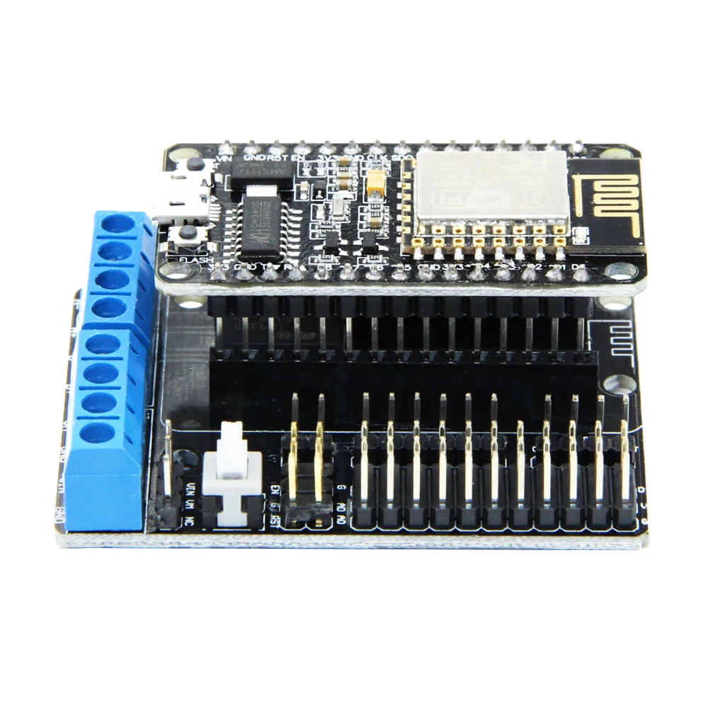 Новый V2 ESP8266 смарт Плата развития + WiFi расширения драйвера для IOT NodeMcu ESP12E Lua L293D