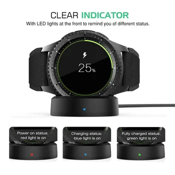 

Wireless Charger for Samsung Galaxy Watch 42/46 mm Charge Charging Dock for Galaxy Smart Watch Gear S2 S3 Moto 360 1 2 Ticwatch