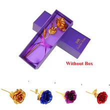 Valentines Day Gift 24k Gold Foil Plated Rose gold leaf rose Wedding Supplies Valentine 's Day Birthday New Year Decor Gifts