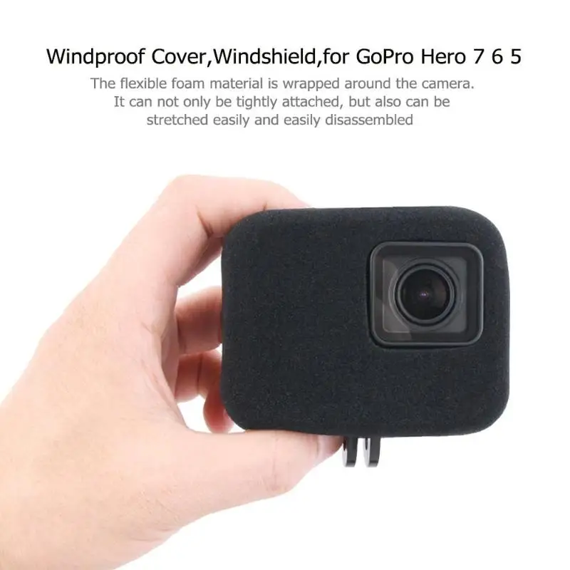 

Foam Windproof Cover Windshield Windscreen Case Sponge Cover for GoPro Hero 7 6 5 Sport Camera Accessories cycling/motorcycle