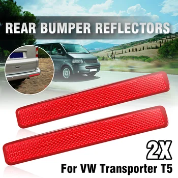 

Pair Red Rear Left & Right Bumper Reflector Tail Light Bars Brake Parking Warning For VW Volkswagen Transporter T5