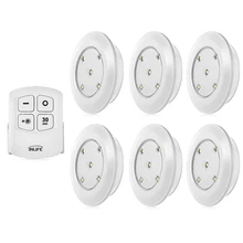 6 шт. Inlife светодиодный Интеллектуальный светильник для шкафа с пультом дистанционного управления под шкафом освещение в помещении легко установить портативный