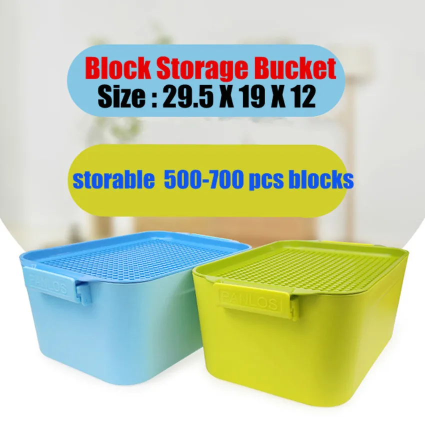 

New Toy Plastic Storage Box Base Plate 28X20 Dots Fit Legoings Bulk Bricks City Figures Building Block Bucket Toys Diy Kid Gift