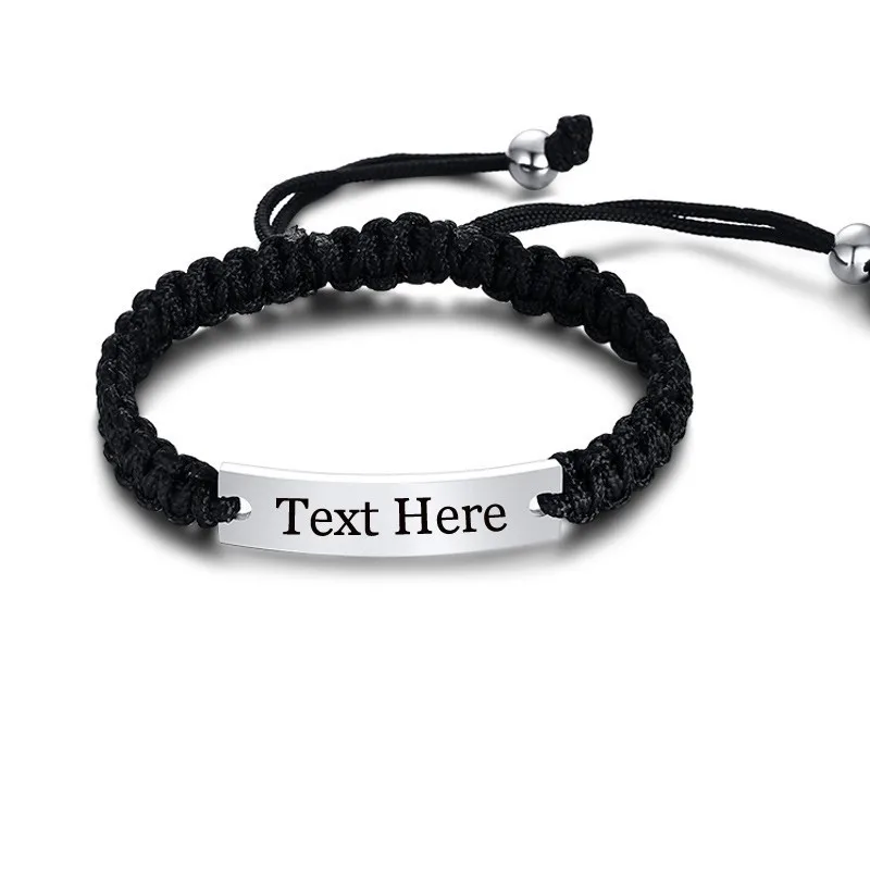 Buy Customized Engraving Record ID Bracelets for Men
