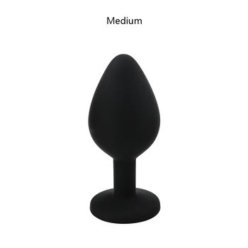 Small Medium Large Silicone Butt Plug with Jewelry Dildo Bullet Vibrator Prostate Massager Anal Sex Toys for Woman Men Gay 4