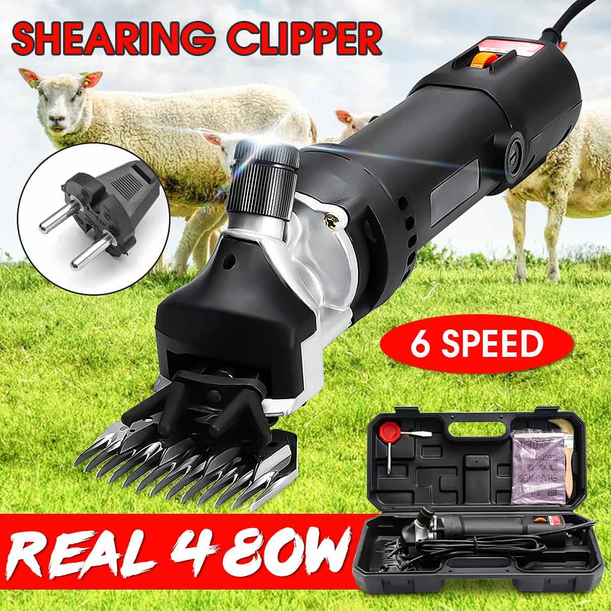 

110 V - 240 V 480W Six Speed Flexible shaft Electric Sheep Goat Shearing Machine Clipper Shears Cutter Wool scissor