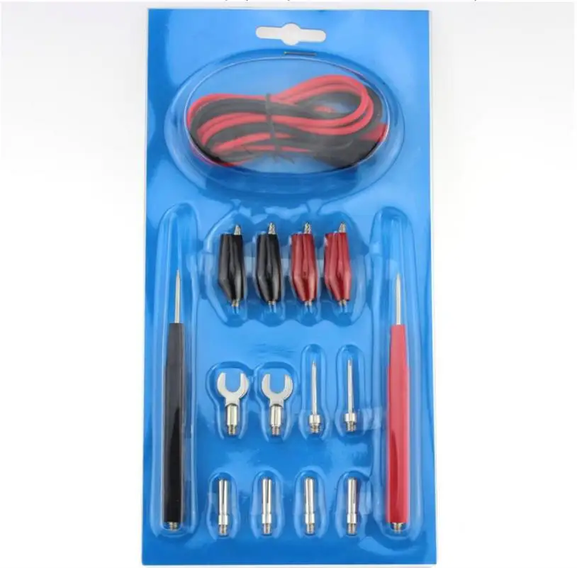

16pcs Multifunction Digital Multimeter Test Leads With Crocodile Clips Spade Connectors Probes Voltage Meter Cable Kit