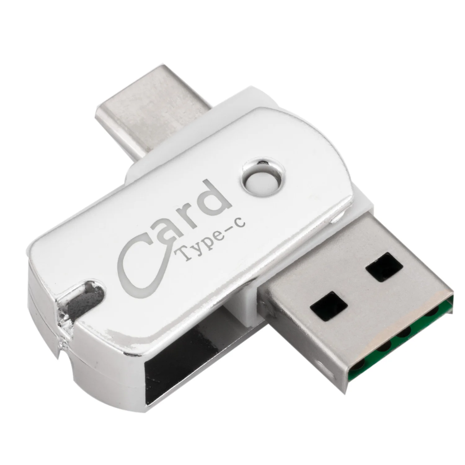 OTG type-C к USB 3,1 Micro-SD TF Card Reader адаптер для Android мобильный телефон компьютер Lector de tarjetas (серебро)