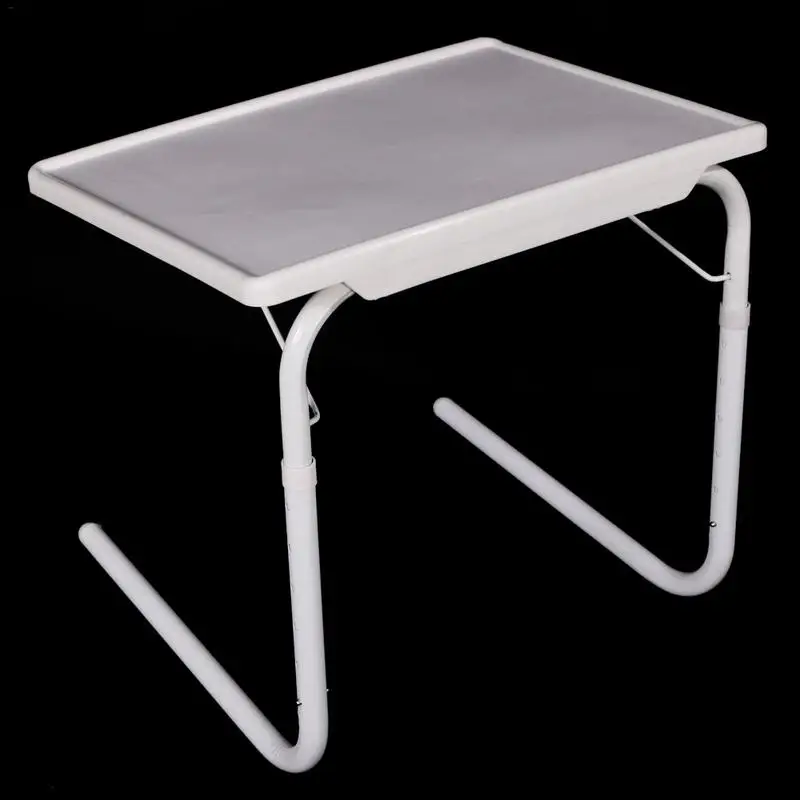 

Practical Portable Home Use Foldable Assembled Bed Table Bed Lazy Small Square Table White