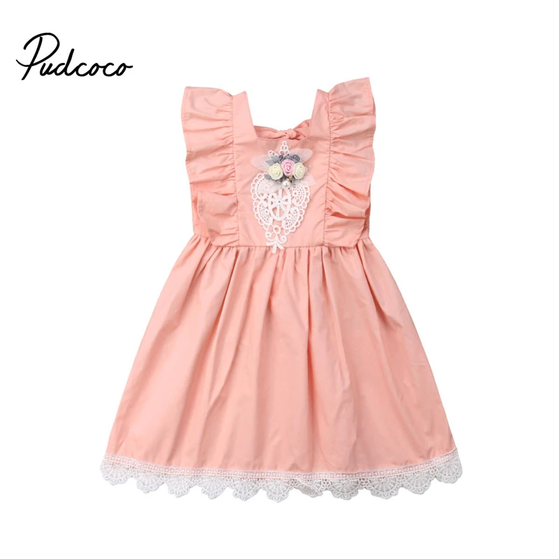 Toddler Infant Baby Girl Ruffles Lace Dress Tutu Vestidos Summer Kids Girls Princess Flower Party Wedding Dresses Sundress | Детская