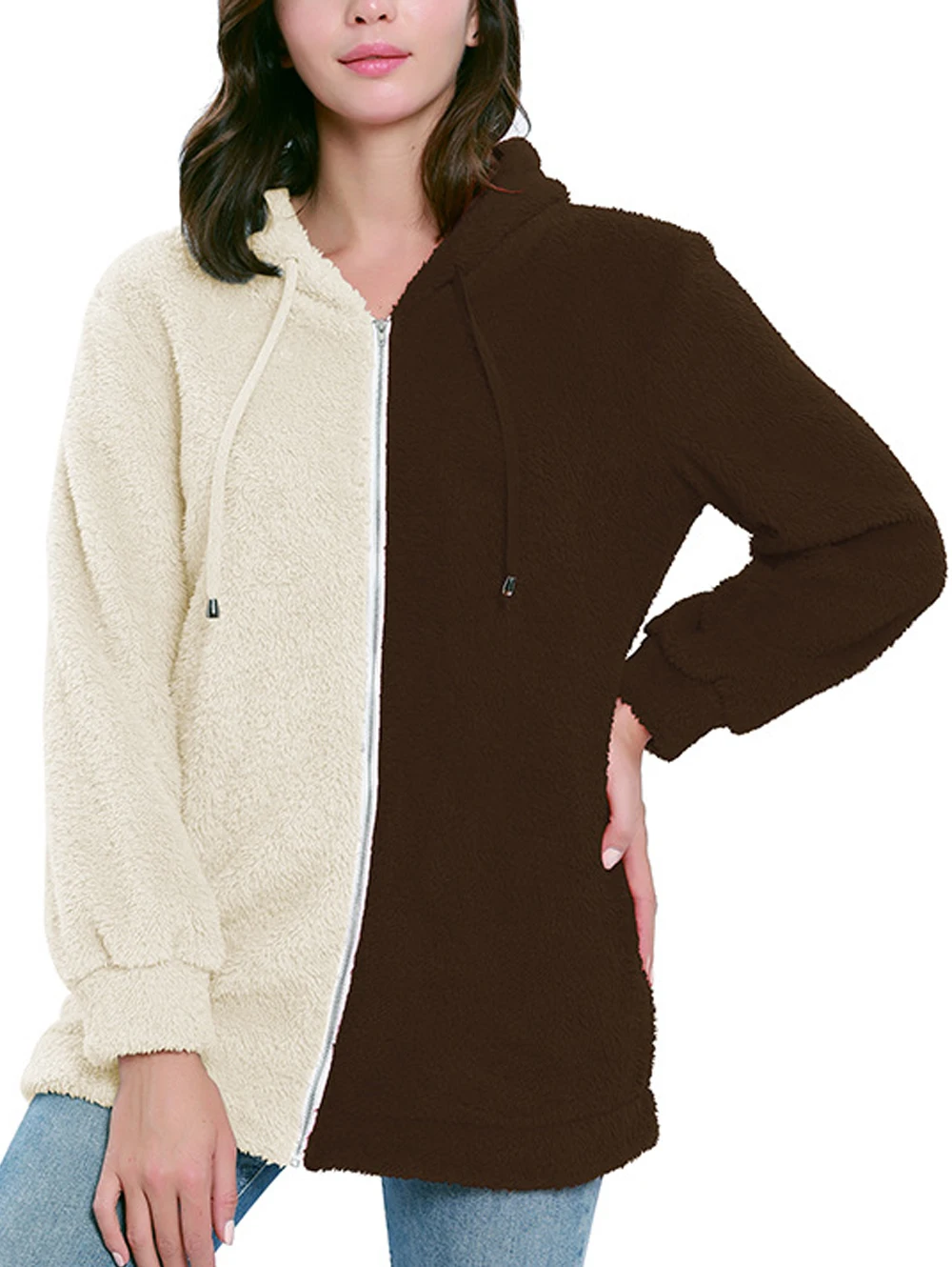 Color block cut and sew hoodie Clearance