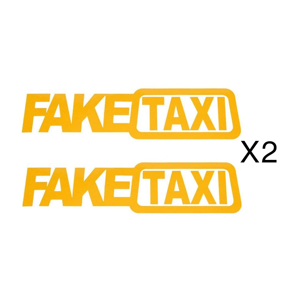 

2 Pcs/Set FAKE TAXI Reflective Car Sticker Decal Emblem Self Adhesive Vinyl Stickers Car Styling auto product