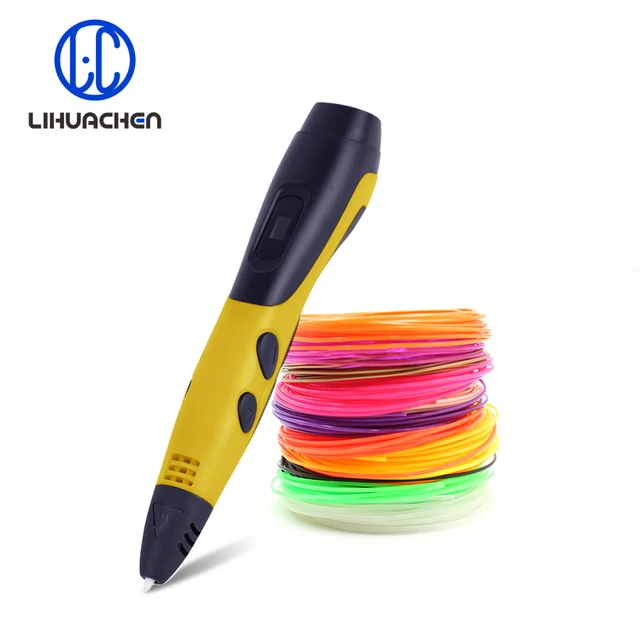 Cheap lihuachen 06A 3d drawing pen 100 and 200 Meters 3d printer ABS filaments Use the USB plug DC 5V 2A 3D Printing Pen for Kids 