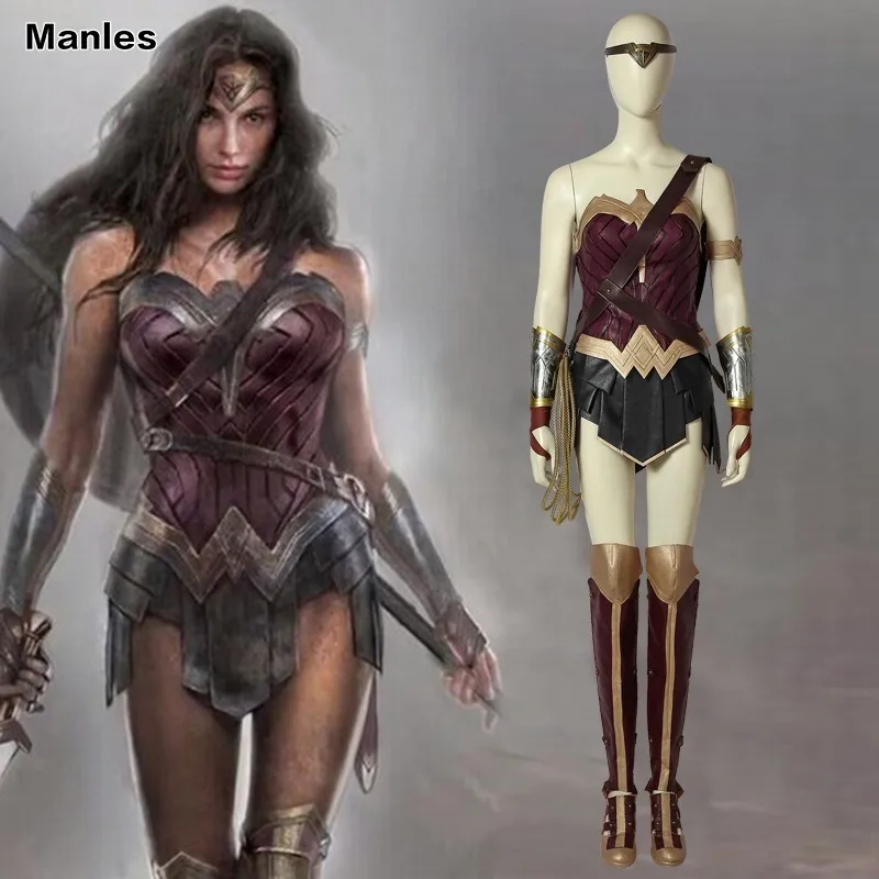 

Wonder Disguise Woman Costume Fantasy Batman v Superman Adult Dawn of Justice Diana Prince Miracle Woman League Fancy Halloween