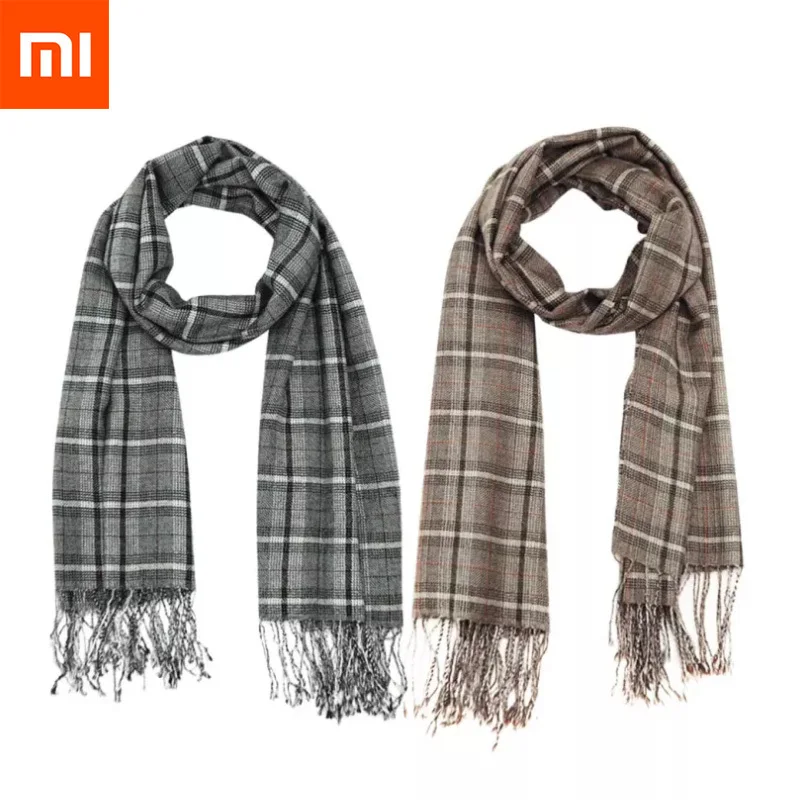  Xiaomi Mijia Lnstant Me Silk Cashmere Scarf Two-color Optional Classic Plaid Soft Skin-friendly Tex
