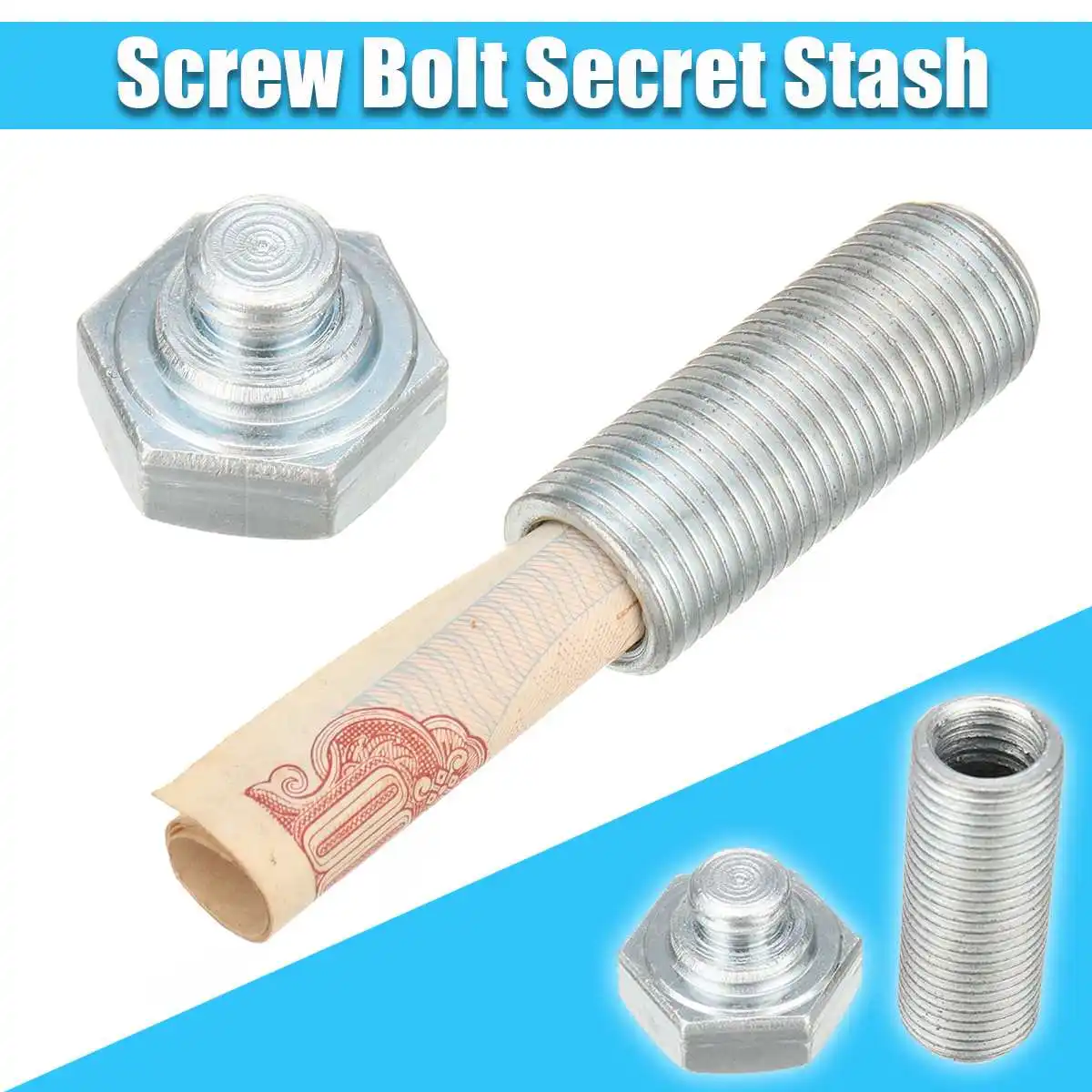 Bolt Nut Screw Pill Box Secret Stash Diversion Cash Money Safe Hiddens Compartment Box For Kid Gift Security Safe - Famidy.com