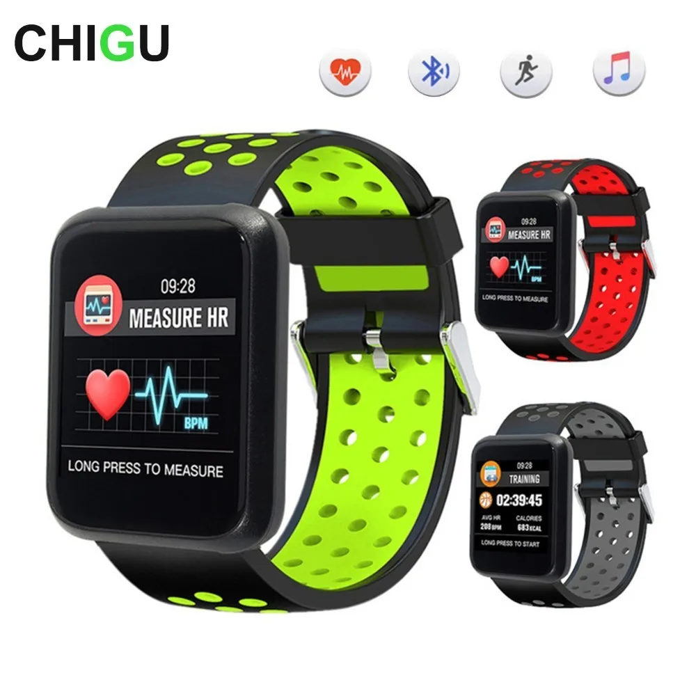 

CHIGU Sport 3 Smart Watch Men Heart Rate Bluetooth Wrist IP67 Waterproof Smartwatch for Xiao mi Android IOS Phone