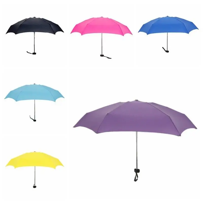 Мини Складной Карманный Зонт, маленький супер светильник, Пятикратный зонтик, сумка, зонты, ветрозащитные складные зонты от дождя для женщин и детей