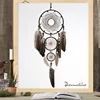 Eagle feather dream catcher big 3 iron ring indoor pendant Indian dream catcher pendant gift gift wedding decoration big dreamca 1