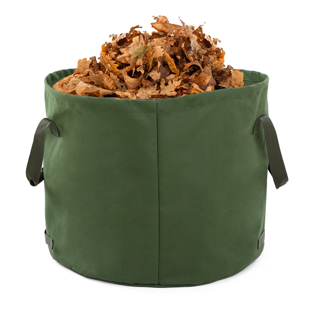 Buy Portable Canvas Yard Waste Bag Garden Lawn Leaf