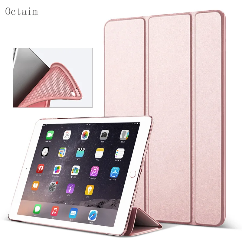 Для нового iPad 9 7 2017 2018 Чехол Мягкий ТПУ силиконовый тонкий смарт ПК задняя крышка
