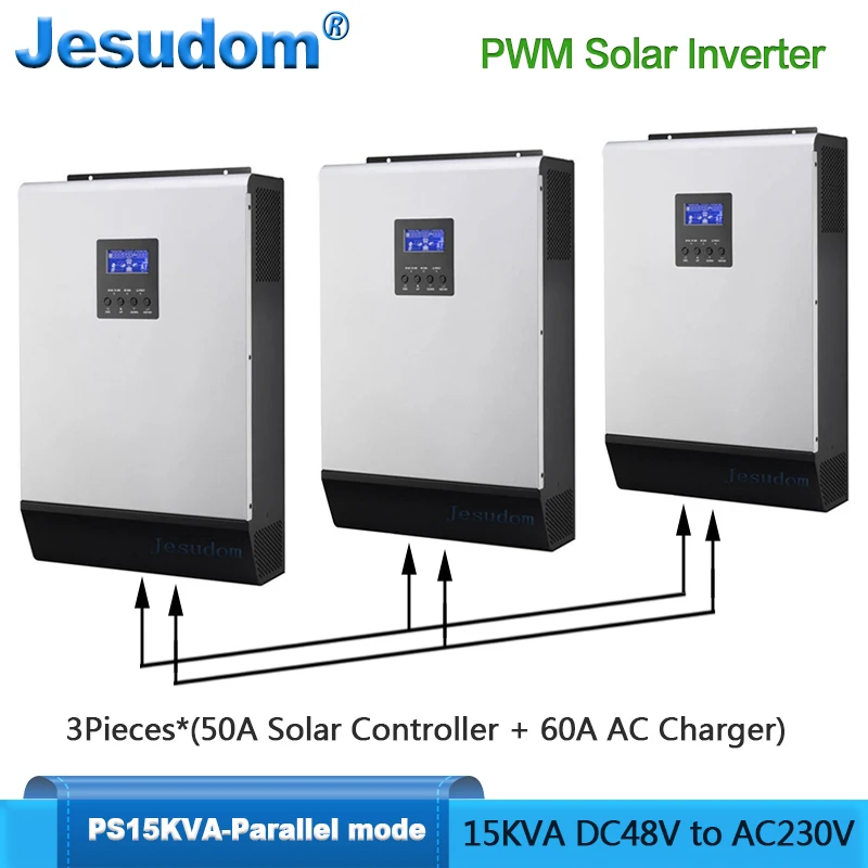 Солнечный Инвертор 15 кВА/12 кВт встроенный контроллер заряда PWM PV 3*48 в 50 А с