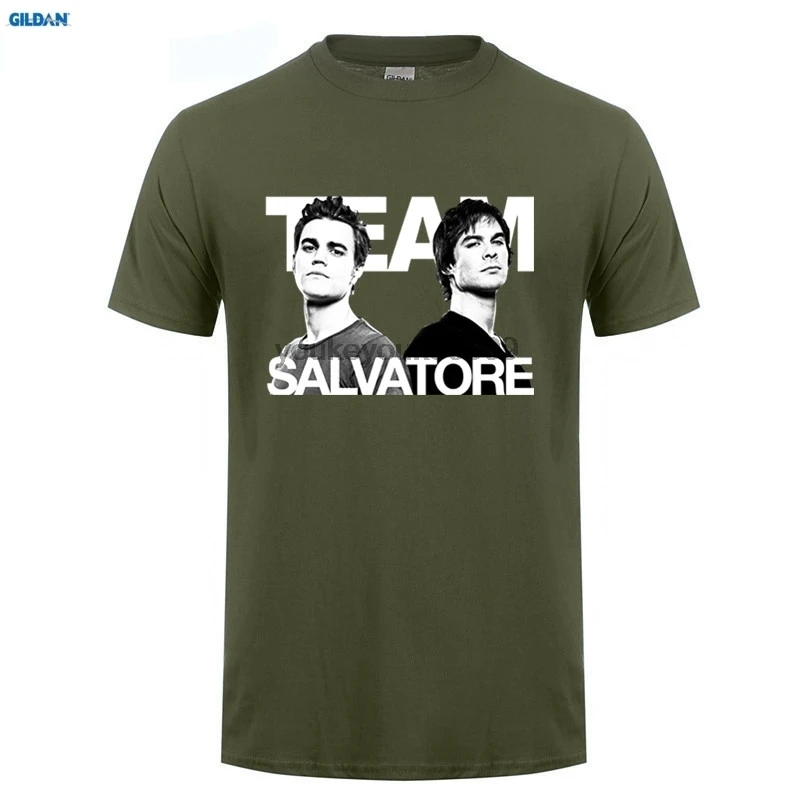 

GILDAN t shirt Unisex Fashion Fashion Top Tee Summer The New Fashion For Short Sleeve T Shirt Vampire Diaries Fire T-Shirt