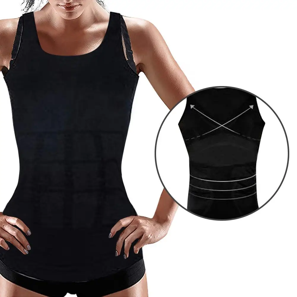 

New Corrective Underwear Slim Tank Top Vest Fitness Sports Corset Waist Trimmer Women T-Shirt Weight Loss Body Shaper