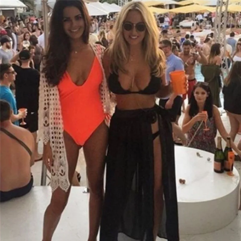 Women New Summer Chiffon Swimwear Sheer Bikini Set Ladies Cover Up Beach Maxi Side Slit Wrap Skirt Sarong Skiets Fashion Female Women New Summer Chiffon Swimwear Sheer Bikini Set Ladies Cover Up Beach Maxi Side Slit Wrap Skirt Sarong Skiets Fashion Female
