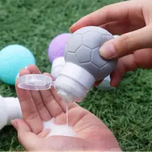 Портативный Squeeze Bottle силиконовый футбол пополняемые бутылки герметичный лосьон гель для душа шампунь бутылки контейнеры для путешествий