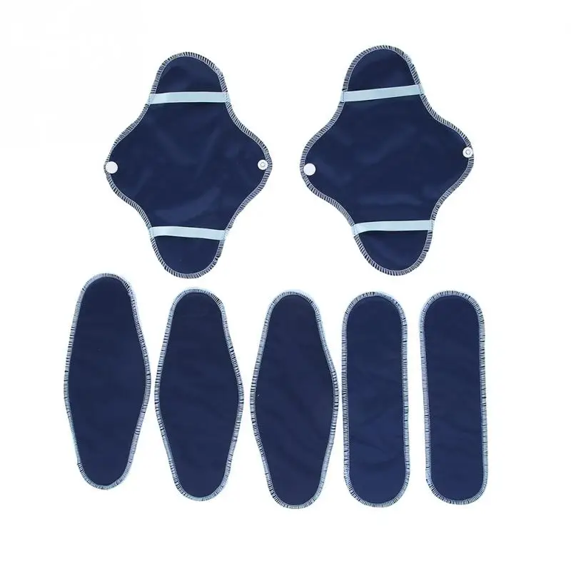

8Pcs/kit Female Reusable Menstrual Pad Set Waterproof Sanitary Cloth Liner Antiperspirant Washable Sanitary Lady cloth pads