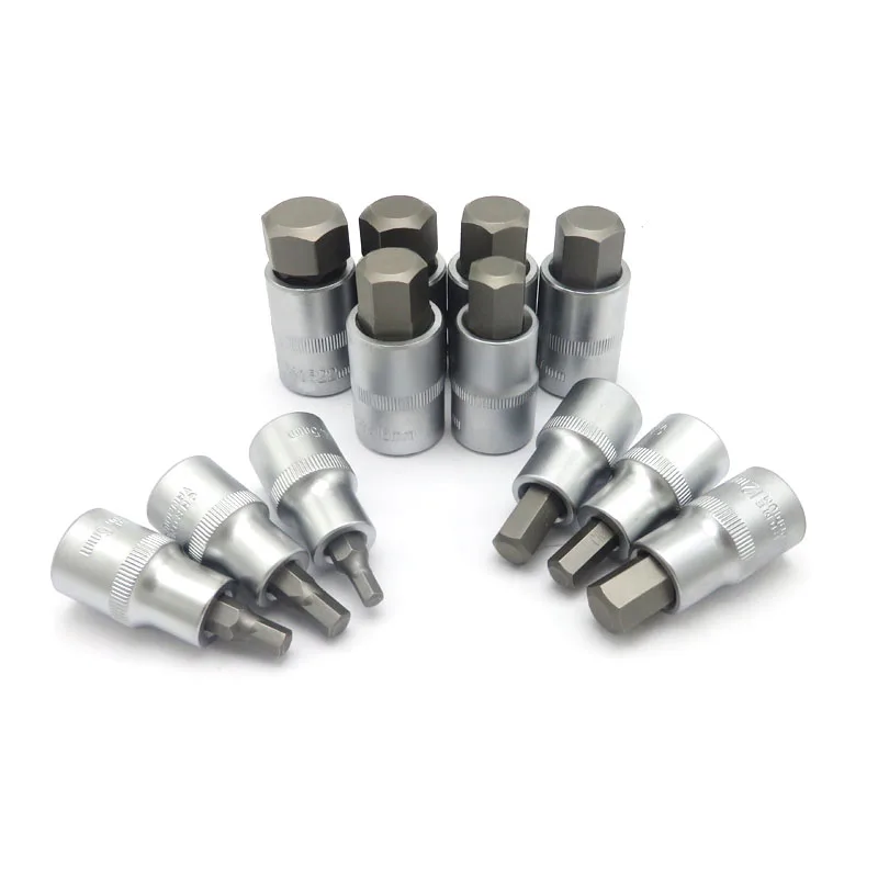 Fashion 12pcs метрический шестигранный Набор торцевых головок 1/2 дюймов Drive Alle Key хром