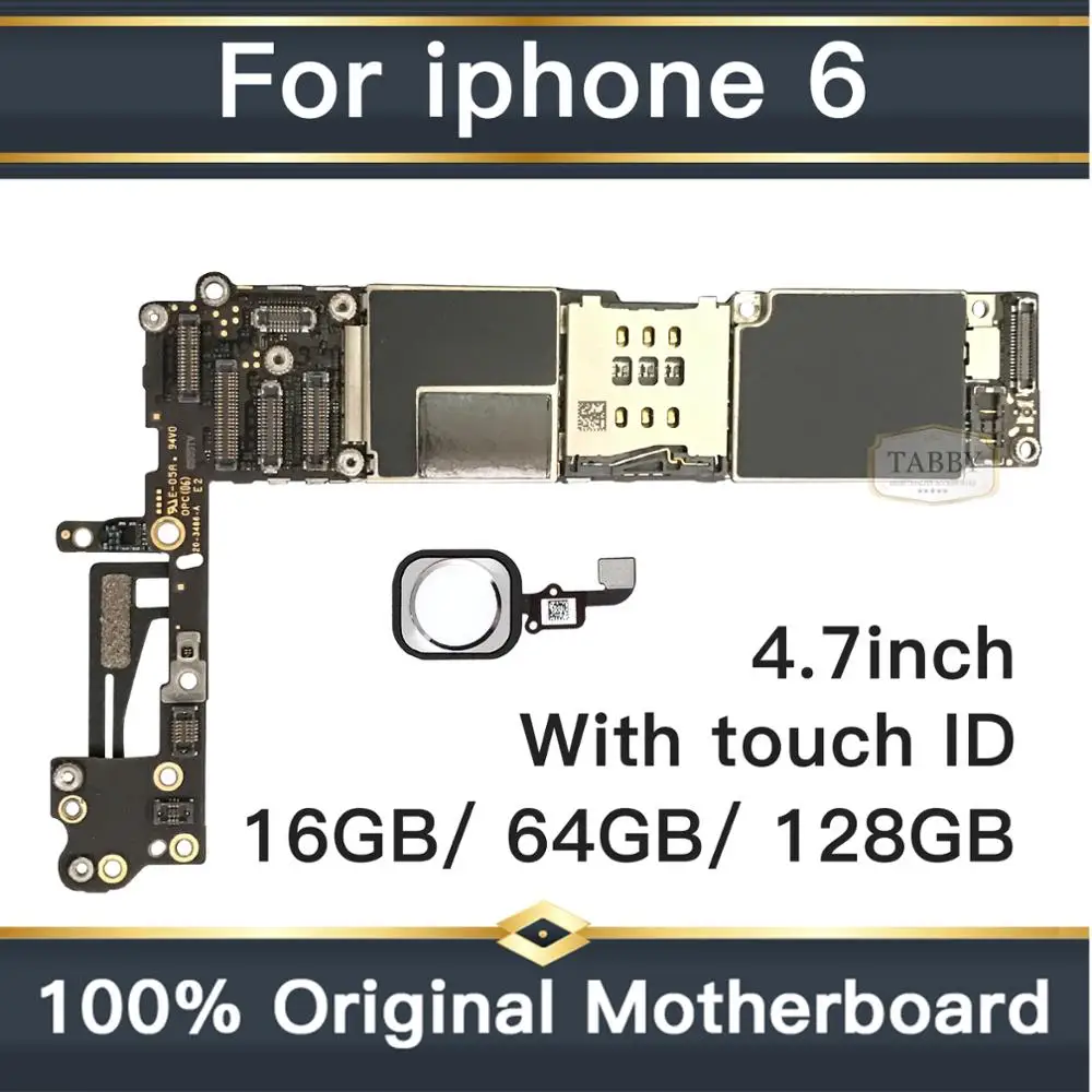 Материнская плата для iPhone 6 4 7 дюйма с распознаванием отпечатков пальцев