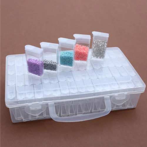 

64pcs Diamond Painting Tools Beads Container Diamond Embroidery Stone Storage
