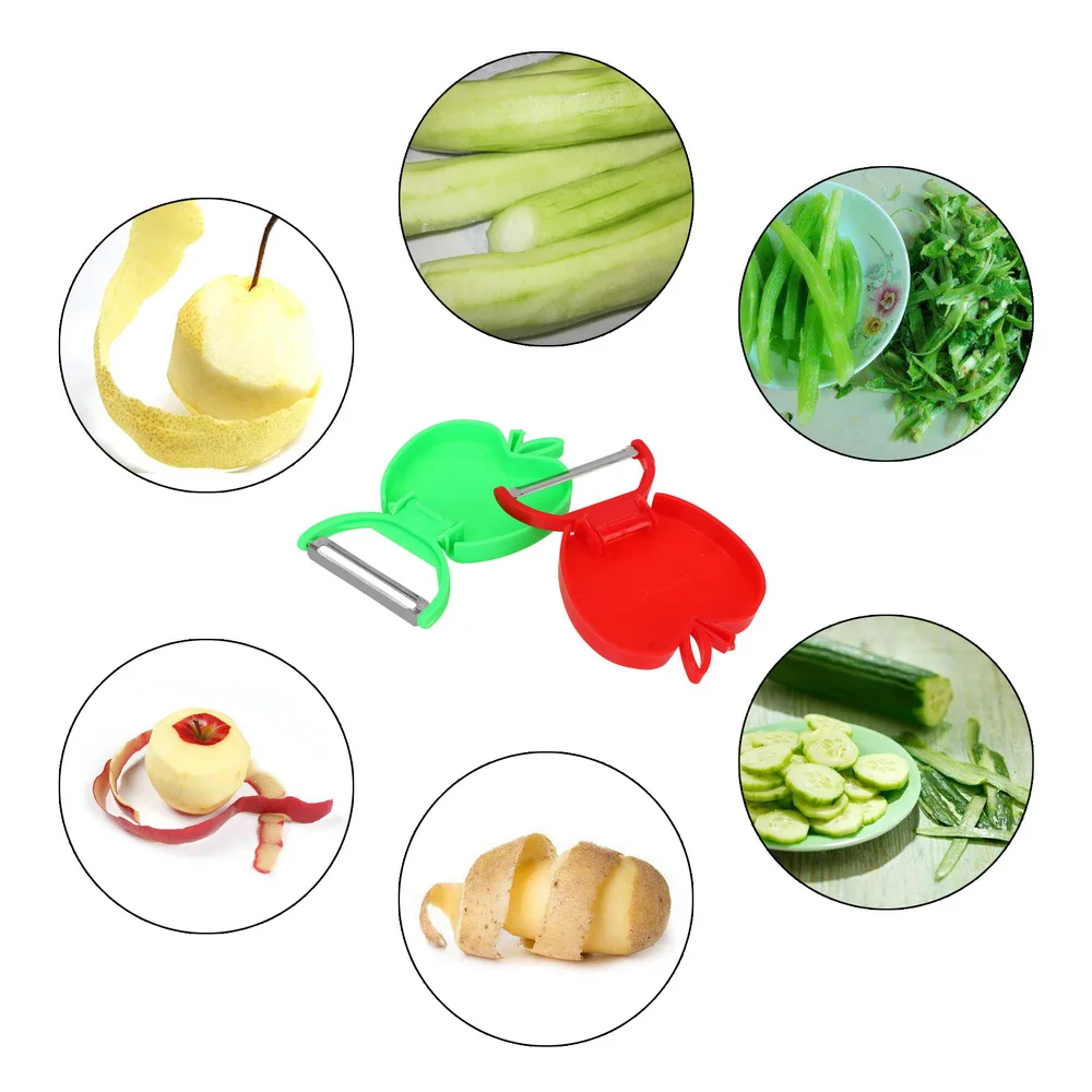 

Stainless Steel Blade Carrot Potato Fruit Shred Vegetable Peeler Knife Durable Razor Sharp Cutter Foldable Slicer Peeler