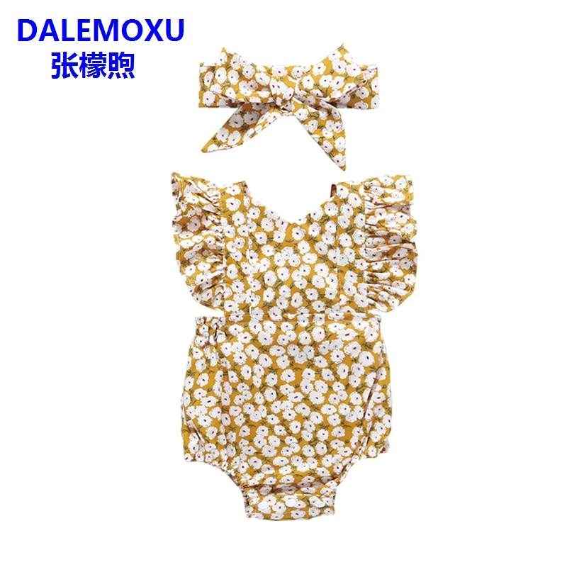 DALEMOXU Summer Newborn Infant Baby Girls Clothing Cute Flower Ruffle Girl Jumpsuit Toddler Romper Overall Costumes 1st Birthday DALEMOXU Summer Newborn Infant Baby Girls Clothing Cute Flower Ruffle Girl Jumpsuit Toddler Romper Overall Costumes 1st Birthday