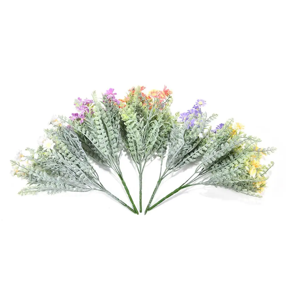 

Innovation Artificial Flower Half Handicraft Plastic Flocking Chrysanthemum Flowers For Bouquet Home Wedding Party Decoration