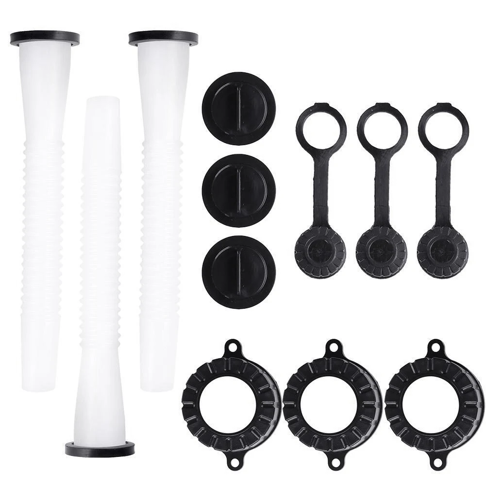 

Replacement Spout & Parts Kit Included Spout Rubber Gasket Spout Stopper Cap Vent Cap For Fuel Gas Can Container