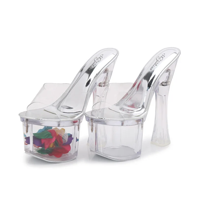 

34-43 Crystal Slope With Slipper Woman Platform Non-slip Sexy