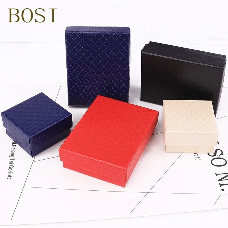 

Square box Engagement Ring For Earrings Necklace jewelry box organizer Display jewellery Gift Box Holder red white black new hot