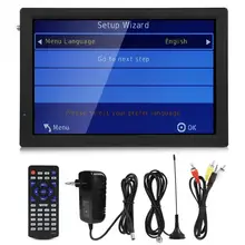 LEADSTAR 14 дюймов ATSC-T/T2 1080P Автомобильный цифровой ТВ Высокая чувствительность тюнер Портативный ТВ для ЕС plug