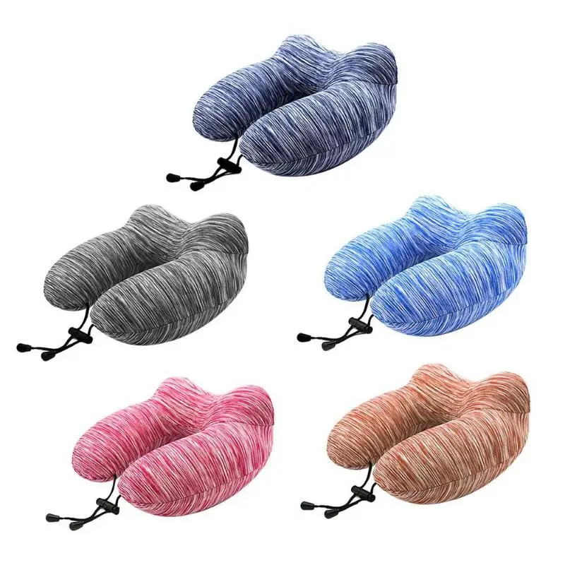 

U Shaped Inflatable Folding Travel Pillow Portable Neck Support Pillow Air Cushion Comfortable Cushion For Outdoor Business Trip