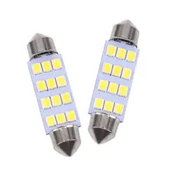 Низкая Мощность 12 SMD светодиодный автомобиля гирлянда для салона купольные лампы свет лампы 2,5*1*4,1 см