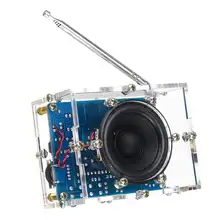 CLAITE мини FM цифровой радио динамик электроника с Чехол 87 МГц-108 МГц 2 Вт 8 Ом Электроника DC 4,5 в-5,5 В