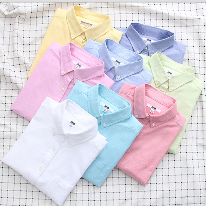 2019 Korean Womens Casual Oversized Slim Tops And Blouses Ladies Loose Turn-down Collar Shirt Solid Color Blusas Mujer |