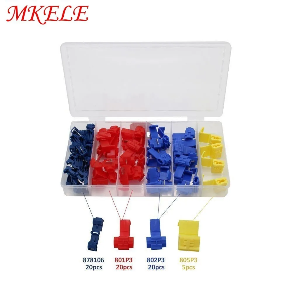 

65pcs/Box GP-H007 Assorted Insulated Electrical Wire Quick Splice Connectors makerele