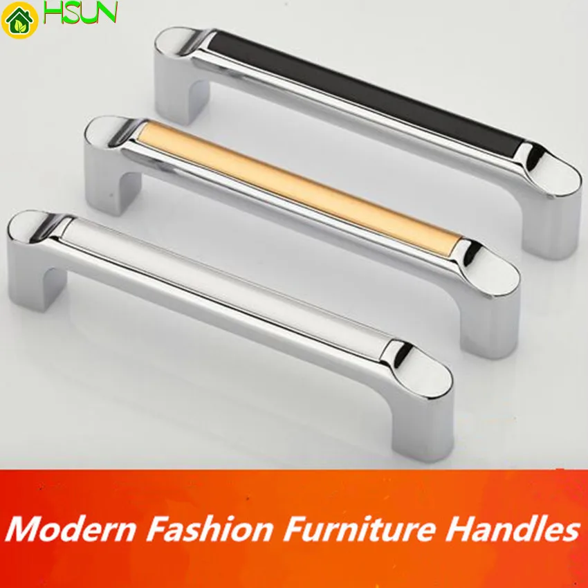 

128mm Black Cabinet Drawer Pull Knob Chrome Dresser Cupboard Handle 5" Silver Black Modern Fashion Furniture Hardware Handle