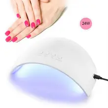 24 W UV/светодиодный сушилки для ногтей датчик синхронизации для лечения Гель-лак Nail Art Инструменты Гвозди лампы светодиодный светильник